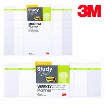 3M 스터디 메이트 플래너 포스트잇 노트 (주간/월간) 스케줄 일정 관리 업무일지 기록지, WEEK