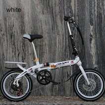 접이식 자전거 초경량 강력한 마그네슘 합금 통합 휠 가변 속도, 2.white - 16-6