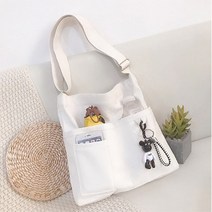 신이패션 캔버스 크로스 학생에코백