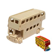 md 만들기대장 목공2층버스 나무모형색칠하기, 단품