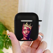 에어팟 프로2 무선 충전 케이스 거치대랩퍼 투팍 2Pac Makaveli 케이스 Apple airpods 1 2 Clear For Pro, 06 2Pac_01 For AirPods 1