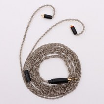 가수인이어 커스텀인이어 4코어 무산소 구리 실버 도금 헤드폰 업그레이드 iem 케이블 HIFI 이어폰 와이어, 02 3.5mm MMCX