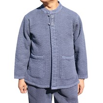 만덕몰 겨울용 남성 후염 사각 자수 담누비 2ps 세트 개량 생활한복 절복 법복 단체복