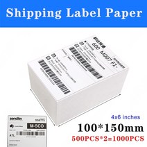 라벨 프린터 바코드 네임스티커 기계 휴대용 라벨기, 4x6인치 1000개, uk 전원플러그