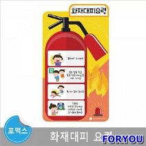 ForU661 대피요령 학교 교실 어린이집 환경판 포맥스보드 화재 환경꾸미기 교실꾸미기, 상세페이지 참조