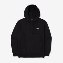 [FILA] 유니 루즈핏 아카이브 워딩 후드티_FS2POE3108X_BLK