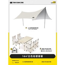 캐노피 텐트 천막 그늘막 다인용 야외 피크닉, (16㎡) 백색광 패키지
