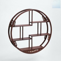 socean 고급스러운 원목 선반 다기장 한옥 가구 (50cm) 다기 장식장 진열장 다완장 전통 찻잔 선반 전통 도자기 고전, 단품