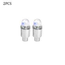 차량용 엠비언트 차량용 무드등 2/4/6PCS 자동차 휠 LED 라이트 Motocycle 자전거 라이트 타이어 밸브 모자, 01 2PCS_01 Multicolor