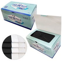 의약외품 일회용 수성 수술용 덴탈마스크 50매 블랙, 수성 수술용 덴탈마스크 50매_블랙