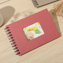 스크랩북 포토북만들기 앨범 사진첩 20 내부 페이지 수평 앨범 크리에이티브 새 스티커 Diy 세트 수제 기, 01 red