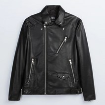 ZARA 자라 라펠 칼라넥 바이커 라이더자켓 가죽자켓 Z1008
