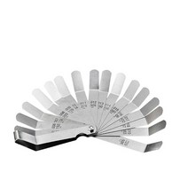 필러 게이지 갭 틈새 디지털 각도기 16 블레이드 feeler 메트릭 두께 0.127-0.508mm 측정 엔진 밸브 나사 조정 간격 메트릭 feeler