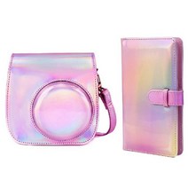 필름 카메라 폴라로이드 사진기 인화 미니 Fujifilm Instax Mini 11 9 8 + PU 가죽 보호 커버 사진 앨범 벽, 01 Pink