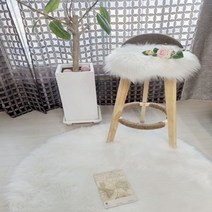 힐링제작소 양털 러그 원형 거실 카페트 인테리어 소품