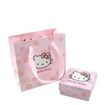 헬로 키티 쇄골 체인 펜던트 KT 고양이 천사 날개 지르콘과 이미지 목걸이 여자 친구 틈새 보석 선물, [03] gift box only