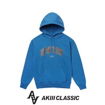 아키클래식 뉴욕 컬리지 공용 후디 코발트블루 착샷 O