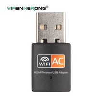 USB 600Mbps 와이파이 어댑터 무선 이더넷 네트워크 카드 AC 듀얼 밴드 2.4G/5.G 동글 수신기 802.11ac