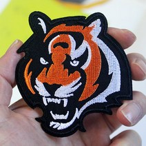 다이찌몰 호랑이 타이거 마스크 자수 패치 와펜 동물 뱃지 DIY용 열접착