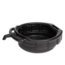 유통박사 이박사 엔진오일 자가교환 및 잔유제거를 위한 셀프 받이 팬 배출구 깔대기형 오일드레인 15리터, 블랙