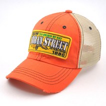 Qum 비행기프린트 메쉬캡 ORANGE 쿰 야구모자 볼캡