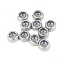 GHSHOP 10Pcs 스테인레스 스틸 A2 나일론 칼라 삽입 자동 잠금 너트 볼트 나사, M8, 설명한대로, 설명한대로