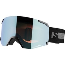 살로몬 에스뷰 SVIEW 스키 스노보드 고글 22-23년모델, 블랙/라이트블루