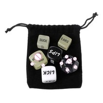 주사위 대형 미니 스펀지 다면체 숫자 촉각 보드게임 포켓 게임 세트 트레이 dice 고품질 재미 성인 틱 사랑 자세 커플 연인 유머 참신 파티 선물, 가방이있는 6pcs 주사위