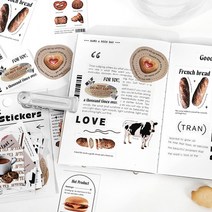 인스타 감성 소품 키치 레터링 다꾸 조각 스티커 4종, B (ST-2635)