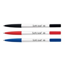 [아주문구도매상] 모나미 소프트볼 플러스0.5mm 24개입, 1세트, red/적색