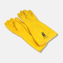 보생 고무장갑 M L 묶음 10개 공업용 수산 두꺼운 질긴 노랑 생선 장갑, 중, 중(M)