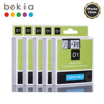 Bekia-45013 45010 라벨링 테이프 카트리지 D1 12mm 리본 Dymo 라벨관리자 라이터 메이커 280 160 210 호, 11 white on clear