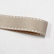 선물포장리본 꽃포장리본 골지 스티치 리본 (폭 5mm 길이90m)(폭 10mm/15mm 길이 45m), 25(샴페인골드+화이트스티치)
