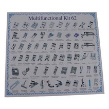 자수 미싱 11/32/42/48/52/62/35/45 pcs 재봉틀 부품 세트 노루발 다기능 키트 조합, 05 62