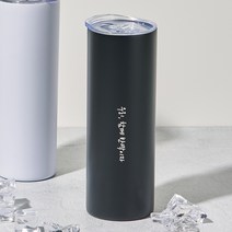 작정공간 각인 스텐텀블러 600ml 대용량 차량용텀블러 보온보냉 빨대텀블러, 각인요청(중앙세로), 화이트