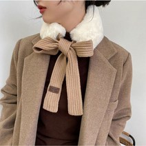 리본밍크 에코퍼 넥워머 성인 목수건 온열 목도리 숏 퍼워머 목플러 워머퍼 극세사 여성 밍크