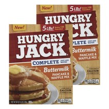 헝그리잭 컴플리트 버터밀크 팬케이크 & 와플 믹스, 2개, 2.26kg