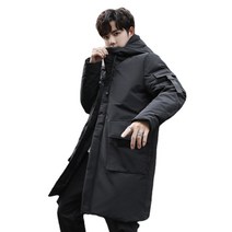 COSYEVNO 긴 오리 다운 박제 코트