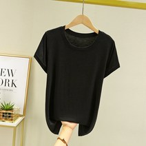 여성용 라운드 찰랑 반팔 티셔츠 10color
