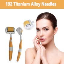 DR Derma 롤러 티타늄 팁 0.3mm 0.25mm 0.2mm 티타늄 Mesoroller 바디 페이스 트리트먼트 마이크로 바늘 Mezoroller Dermaroller|Fa, 1개, Golden 0.20MM, 단일