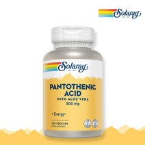 솔라레이 판토텐산 500mg 식물성 100 캡슐 비타민 B5 칼슘 D 판토테네이트 추출