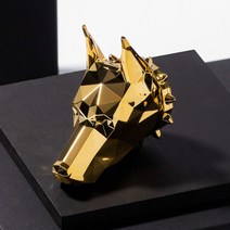 루크타 명품 도베르만 에디션 고급 차량용 송풍구 방향제 디퓨져, 24K 골드, 블랙 머스크 블랜드, 1개