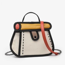 자라 여성 가방 애니메이션 2d 캔버스 숄더 크로스백