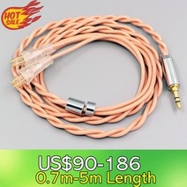해외구매 이어폰케이블 Type6 756 코어 차폐 7n Litz OCC 이어폰 케이블 FOSTEX TH900 MKII MK2 TH-909 TR-X00 TH-600 헤드폰 LN007, 63.Dual XLR 3 Pole F - 4m