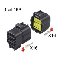 1p2p3p4p6p8p10p12p16 핀 1.8mm 방수 와이어 커넥터 전기 플러그 자동차 자동 밀봉 트럭 하네스, 16p, 1 세트, 1개