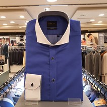 NC불광점 예작**대박세일** 70수 사틴 솔리드 와이드 카라 클레릭 슬림핏 셔츠 YJ8FBS521BL