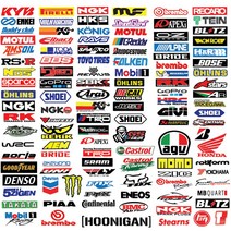 오토바이 스티커 바이크데칼 방수 스카치라이트, 대, 2