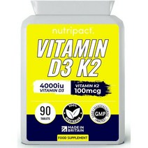 임산부비타민D 키즈 유기농비타민D 비타민 D3 4000iu K2 100mcg MK7 90 식물성 캡슐 제외 정상 체계 치아 콜레칼시페롤 메나퀴논7 VIT D3K2 Made in, 단일수량, 단일개당 용량/중량/정