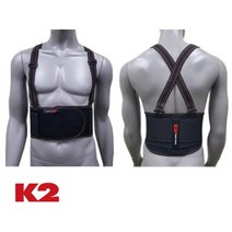 어깨끈 멜빵 압박 허리보호대 부모님 K2 스포츠 복대 인부 밸트 수술후 척추 작업용, 1개