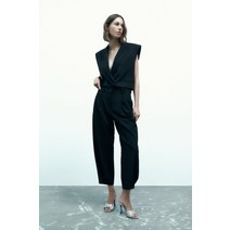 독일 자라 ZARA 캐롯핏 다트 디테일 팬츠 - 블랙 102236